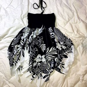 Hawaiian print flower dress